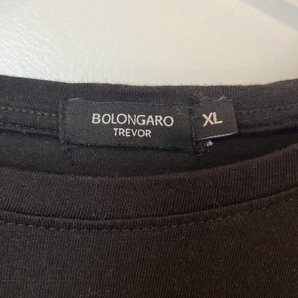 bolongaro trevor t shirt, black, front is plain, back has skeleton face - Picture 4 of 5